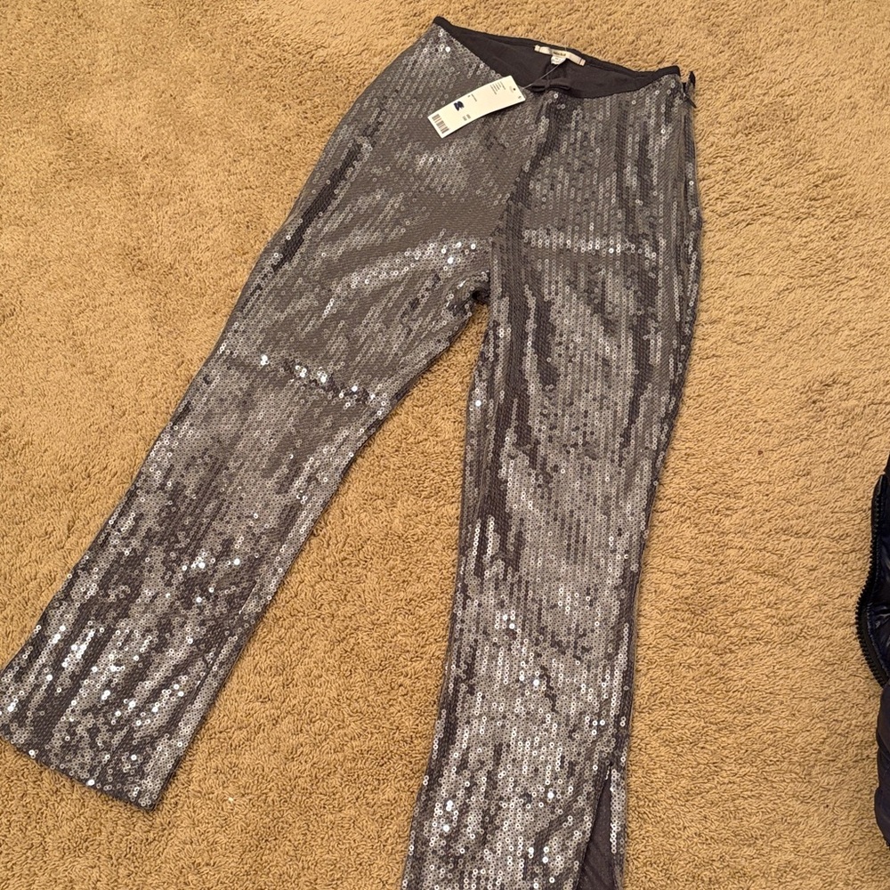 Silver Sequin Pants